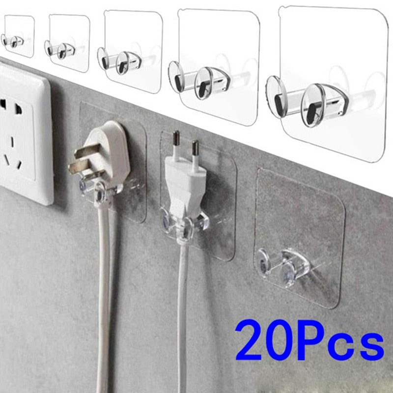 Suporte (Ganchos) para Plugs e Fios - 20 Pcs na Promoção!